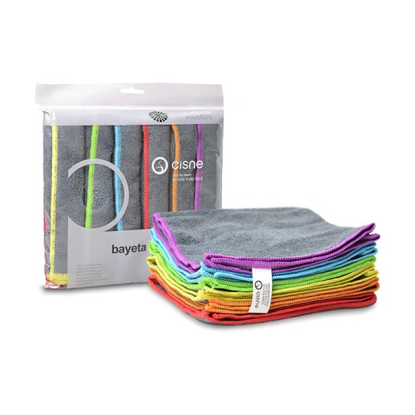 xeskonopano-microfibra-pro-mavro-6tem Cisne Microfibra Bayeta Pro Ξεσκονόπανα 6ΤΕΜ - Image 1